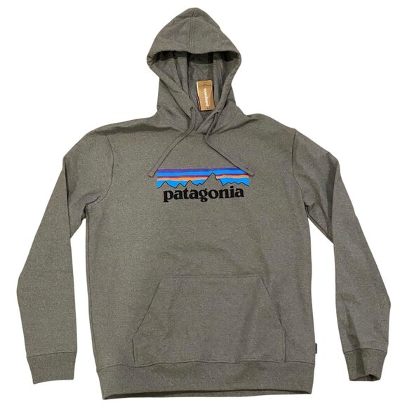 PATAGONIA Men's P-6 Logo Uprisal Hoody Sweatshirt Gray Gravel Heather NEW NWT - Picture 1 of 10